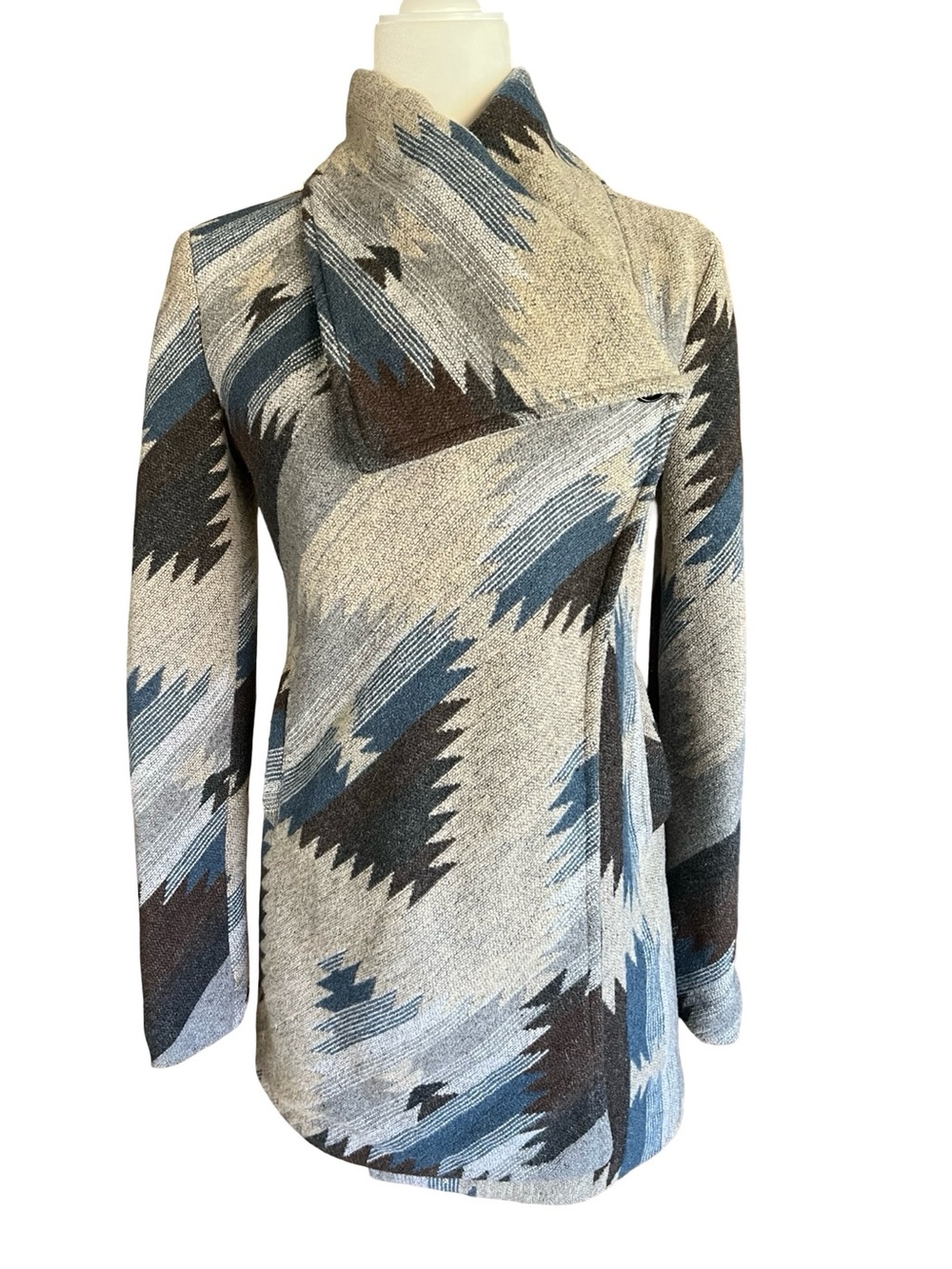 Thread & Supply Western Aztec Print Southwestern Geo Tribal Boho Coat Jacket SzS
